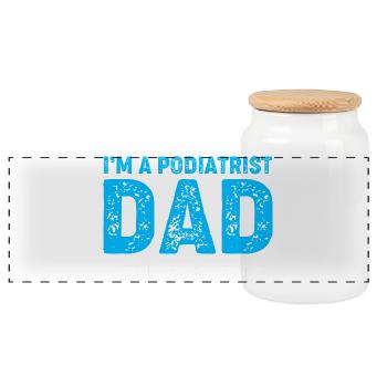 Podiatre Foot Care Podologie Pédicure - Boîte à biscuits avec couvercle en bois - blanc - Devant