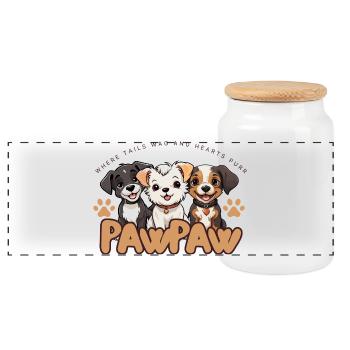 Puppy Love Tee - Boîte à biscuits avec couvercle en bois - blanc - Devant