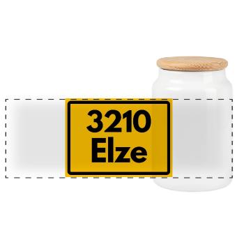 ANCIEN CODE POSTAL RÉTRO 3210 ELZE LEINEKLOSTER - Boîte à biscuits avec couvercle en bois - blanc - Devant