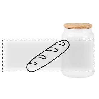 wand - Panoramic Cookie Jar with Wooden Lid - white - Front