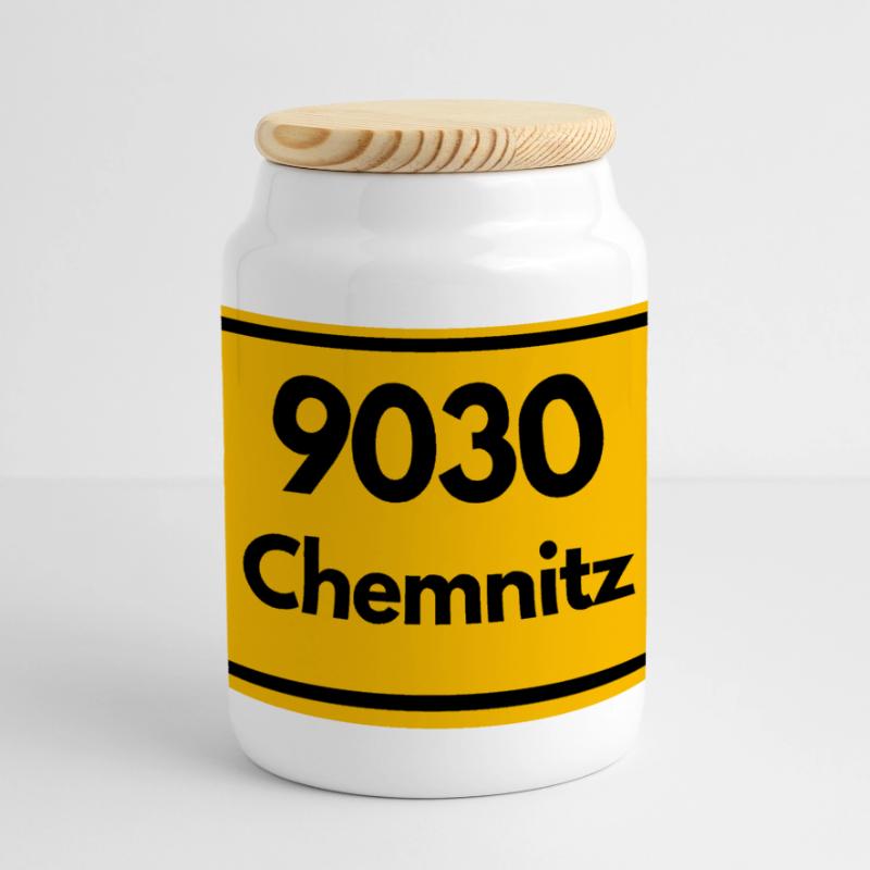 9030 CODE POSTAL SAXE CHEMNITZ ANCIEN CODE POSTAL Boîte à biscuits avec couvercle en bois