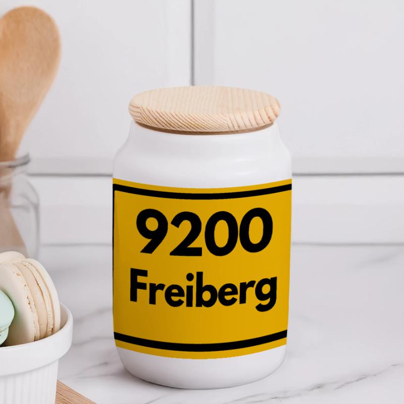 ANCIEN CODE POSTAL 9200 SAXE FREIBERG CODE POSTAL Boîte à biscuits avec couvercle en bois
