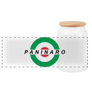 Paninaro - Panorama Keksdose mit Holzdeckel - Weiß - Vorne