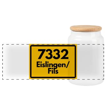 ANCIEN CODE POSTAL 7332 ZIP 73054 EISLINGEN FILS - Boîte à biscuits avec couvercle en bois - blanc - Devant