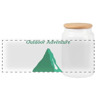 Outdoor - Panorama Keksdose mit Holzdeckel - Weiß - Vorne