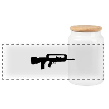 Famas - Boîte à biscuits avec couvercle en bois - blanc - Devant