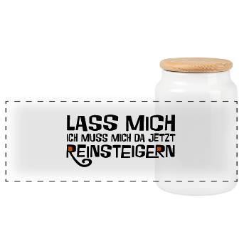 2541614 112886125 Lass mich - Panorama Keksdose mit Holzdeckel - Weiß - Vorne