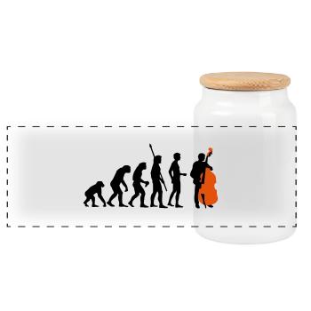 evolution_bass_2c - Panorama Keksdose mit Holzdeckel - Weiß - Vorne