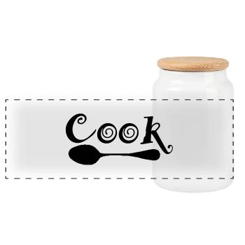 cook - Panorama Keksdose mit Holzdeckel - Weiß - Vorne
