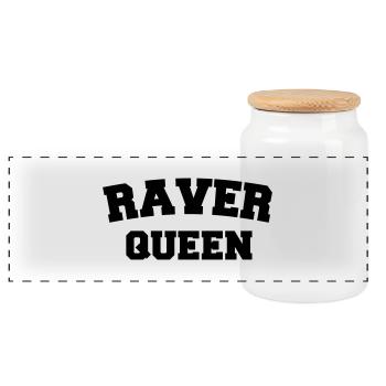 Raver Queen - Panorama Keksdose mit Holzdeckel - Weiß - Vorne