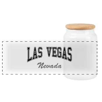 las_vegas_nevada - Panorama Keksdose mit Holzdeckel - Weiß - Vorne