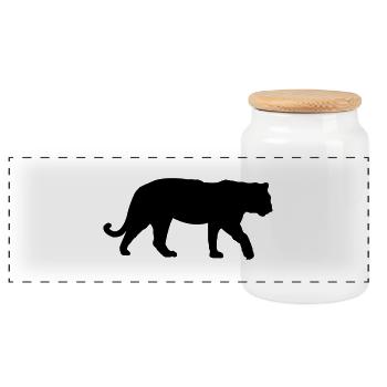 tiger - Panorama Keksdose mit Holzdeckel - Weiß - Vorne