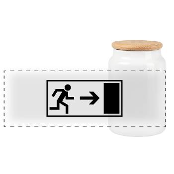 exit_f1 - Panorama Keksdose mit Holzdeckel - Weiß - Vorne