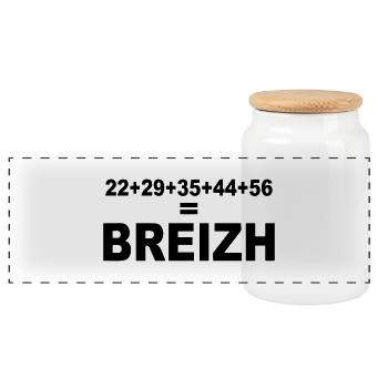 pays breton - Boîte à biscuits avec couvercle en bois - blanc - Devant
