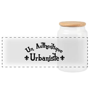 Urbaniste / Architecte / Architecture / Urbanisme - Boîte à biscuits avec couvercle en bois - blanc - Devant