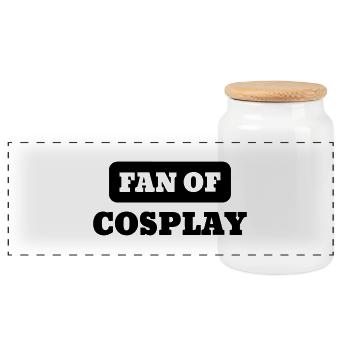 Cosplay / Cosplayer / Manga / Geek - Boîte à biscuits avec couvercle en bois - blanc - Devant