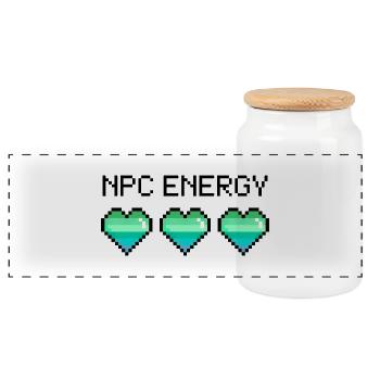 NPC Energy - Panoramic Cookie Jar with Wooden Lid - white - Front