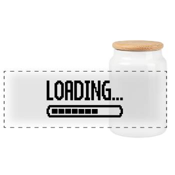 loading ladebalken - Panorama Keksdose mit Holzdeckel - Weiß - Vorne