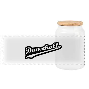 Dancehall - Panorama Keksdose mit Holzdeckel - Weiß - Vorne