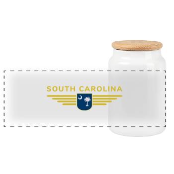 South Carolina Fan T-Shirt – Für echte Fans! - Panorama Keksdose mit Holzdeckel - Weiß - Vorne