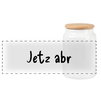 Now abr - Panoramic Cookie Jar with Wooden Lid - white - Front