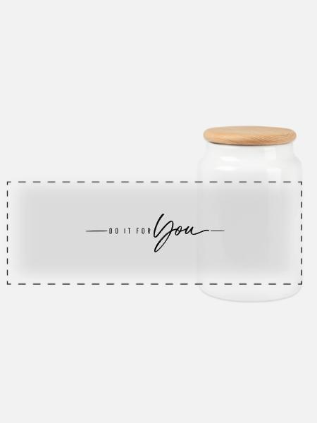 Do it for You - Panorama Keksdose mit Holzdeckel - Weiß