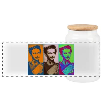Ludwig II 3 times - Panorama Keksdose mit Holzdeckel - Weiß - Vorne