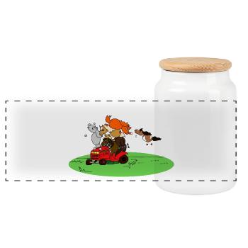 Patron sur le Tour - Boîte à biscuits avec couvercle en bois - blanc - Devant