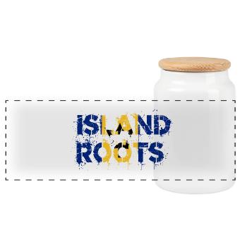 Racines de la Barbade - Boîte à biscuits avec couvercle en bois - blanc - Devant