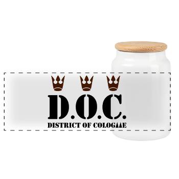 D.O.C. - District of Cologne - Panorama Keksdose mit Holzdeckel - Weiß - Vorne