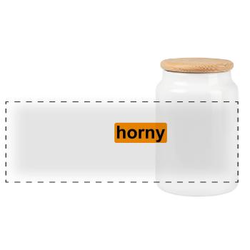 How horny is that then? How cool? P.hub-Style - Panoramic Cookie Jar with Wooden Lid - white - Front