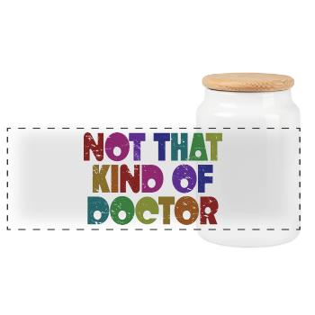 Nicht diese Art von Arzt - Funny Doctor Physician - Panorama Keksdose mit Holzdeckel - Weiß - Vorne