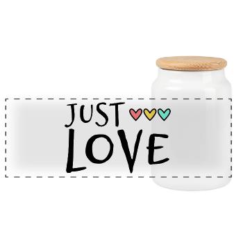 JUST MARRIED. VIVE LES MARIES. EVJF - Boîte à biscuits avec couvercle en bois - blanc - Devant