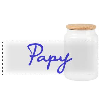 OPA. VATERTAG. ALLES GUTE ZUM GEBURTSTAG OPA. ICH LIEBE DICH. - Panorama Keksdose mit Holzdeckel - Weiß - Vorne