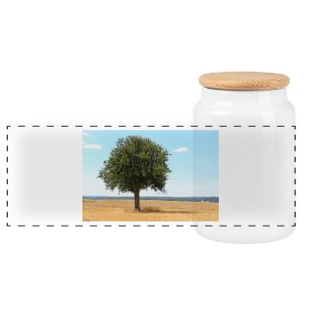 Tree, Environment, Nature - Panoramic Cookie Jar with Wooden Lid - white - Front