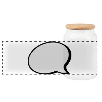 2541614 15422397 - Boîte à biscuits avec couvercle en bois - blanc - Devant