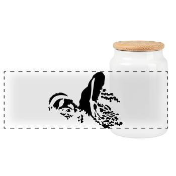 schwimmer_2 - Boîte à biscuits avec couvercle en bois - blanc - Devant
