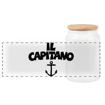 Il Capitano Anchora - Panoramic Cookie Jar with Wooden Lid - white - Front