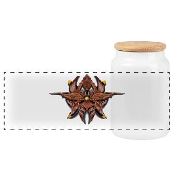 steampunk aviator - Boîte à biscuits avec couvercle en bois - blanc - Devant
