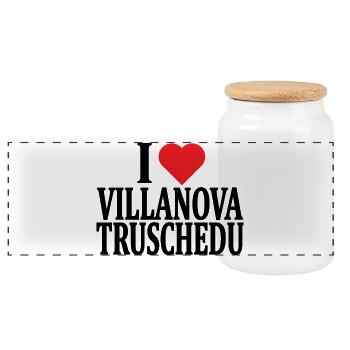 T-shirt J’adore Villanova Truschedu Sardaigne - Boîte à biscuits avec couvercle en bois - blanc - Devant