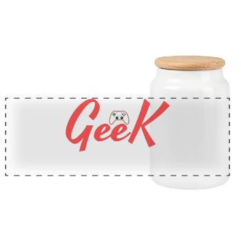 Future Geek Papa - Panoramic Cookie Jar with Wooden Lid - white - Front