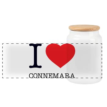 I LOVE CONNEMARA - Panorama Keksdose mit Holzdeckel - Weiß - Vorne