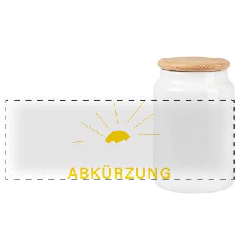 ich kenn da ne abkürzung spruch berg wandern sport - Panorama Keksdose mit Holzdeckel - Weiß - Vorne