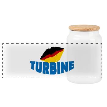 TURBINE - Panoramic Cookie Jar with Wooden Lid - white - Front