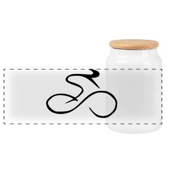 Racer - Panoramic Cookie Jar with Wooden Lid - white - Front