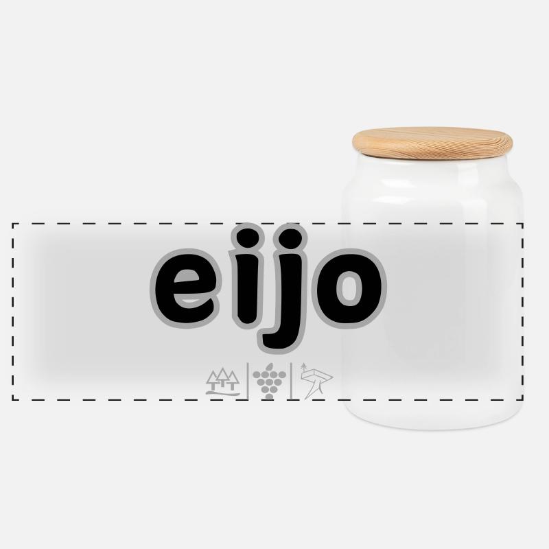 Eijo - Panorama Keksdose mit Holzdeckel - Weiß