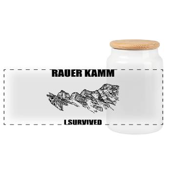Rauer Kamm, Ötscher, Mostviertel, Berg, Autriche - Boîte à biscuits avec couvercle en bois - blanc - Devant