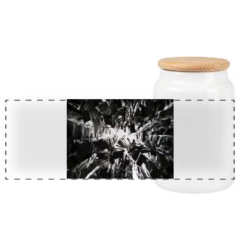 art is fact - Panorama Keksdose mit Holzdeckel - Weiß - Vorne