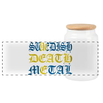 Mort en Suède - Boîte à biscuits avec couvercle en bois - blanc - Devant