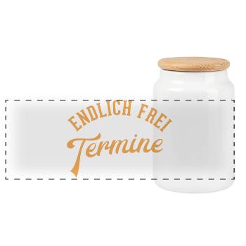 Enfin Cadeau gratuit Pension Pension Adieu - Boîte à biscuits avec couvercle en bois - blanc - Devant